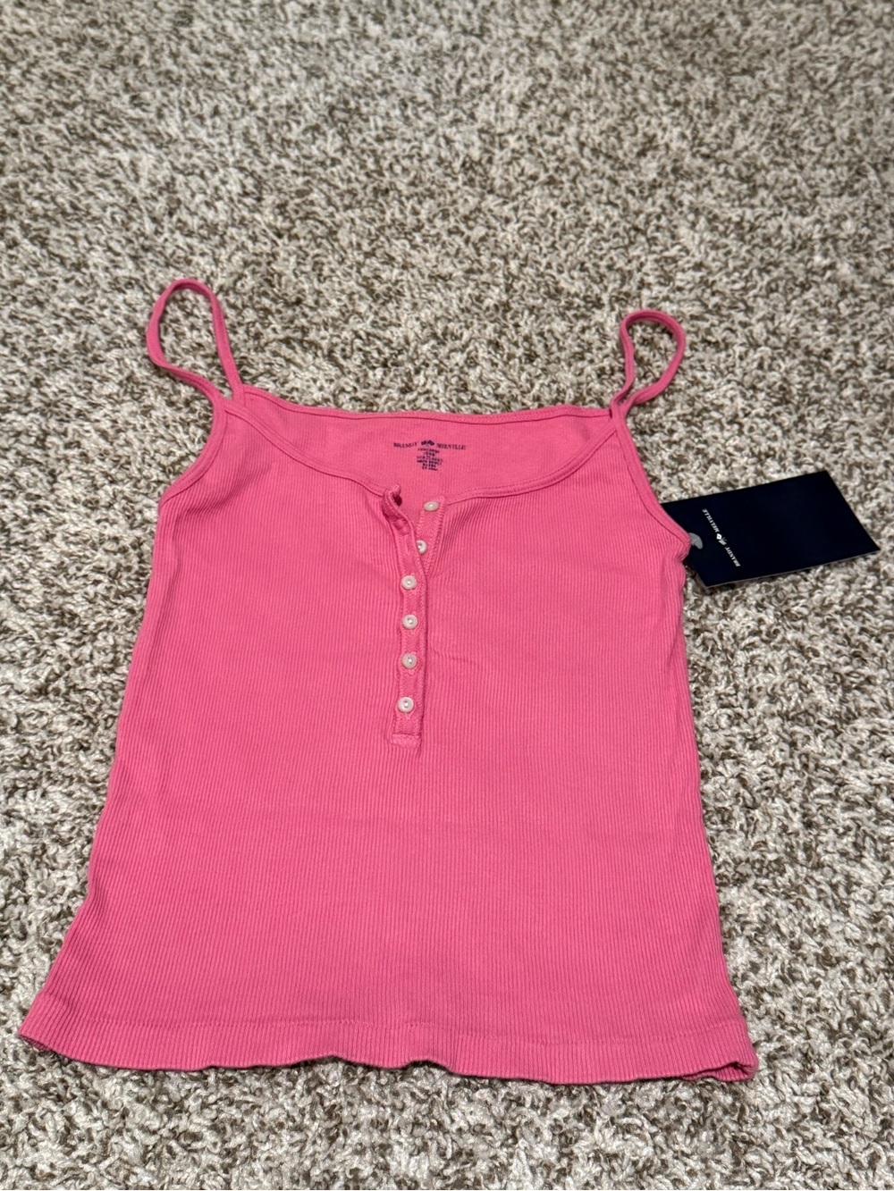 NWT | Brandy Melville | Fuchsia Ribbed Tank Top | One Size | Made in Italy | 🇮🇹